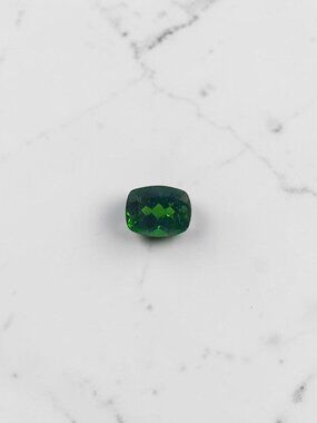 1.35 Carat Cushion Cut Chrome Diopside Gemstone - Live Show Listing